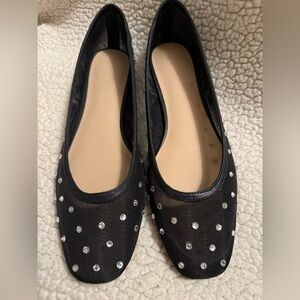 Loft Sparkle Mesh Ballet Flats